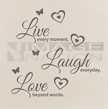 Live Laugh Love Wall Stickers Living Room Decal Home Art Decor  