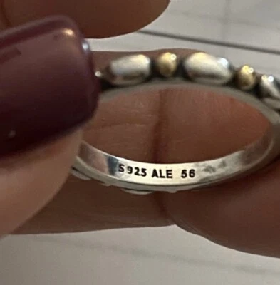 Anello originale Pandora oro 14 kt argento 925 Mis 56 - Immagine 1 di 4