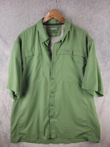 Simms Guide Series Button Down Short Sleeve Shirt Men Size 2XL Green - Picture 1 of 10
