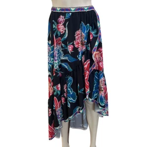 Womens Flying Tomato Small Floral Pull On Skirt Asymmetrical Hem - Picture 1 of 4