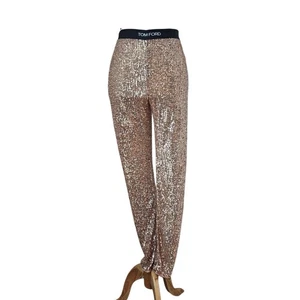 Tom Ford God Sequin Embellished Logo Waist Band Trouser - Picture 1 of 5