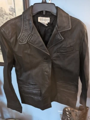 Together Size Four Black Leather Jacket - Image 1 of 4