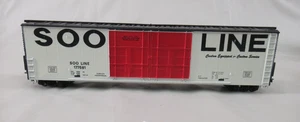 HO Tyco Soo Line 62' Hi-Cube Double Door Box Car, Red & White, Soo Line #177581 - Picture 1 of 4