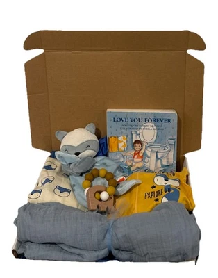 New Baby Boy Blue Shower Gift, New Mom & Baby Perfect Welcome Home Baby Present - Image 1 of 4