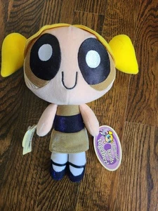 Vestido dorado vintage de aplausos muñeca de peluche Powerpuff Girls Bubbles 2000 - Imagen 1 de 6