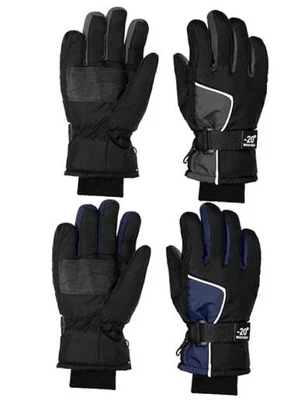  2 Pares Niños Impermeable Invierno Nieve Guantes Esquí 8-12 Años Púrpura Azul, Marrón Foto 1 de 4