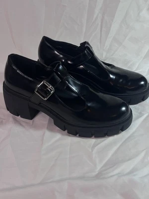 Madden Girl Heidii Mary Jane Pumps Womens Black Size 8 M Platform Chunky Heel - Image 1 of 4