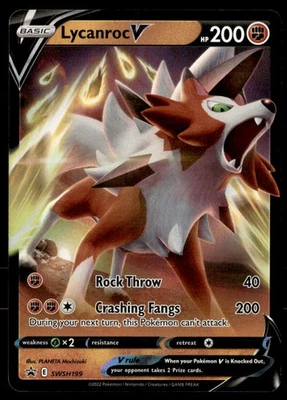 Lycanroc V - Promo Holo SWSH: Sword & Shield Promo Cards SWSH199 NM Pokémon TCG - Image 1 of 2