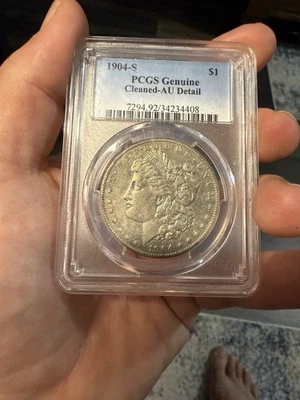 Dólar de plata Morgan 1904 S graduación profesional sobre detalles sin circular 20% por debajo al por mayor Foto 1 de 3