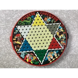 Vintage Metal Chinese Checkers Board 1950s Game Patina Peters St Louis - Picture 1 of 6