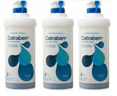 Cetraben Emollient Cream relief from eczema, soothe & soften dry skin-3x 500g
