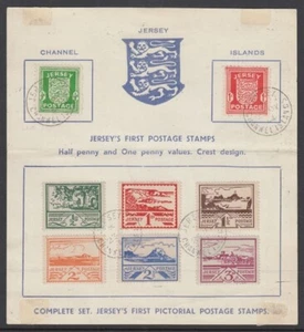 GB JERSEY 1944 BOTH SETS ON SOUVENIR CARD (ID:303/D65020) - Picture 1 of 1