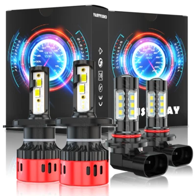 Faros LED de haz alto/bajo + kit de faros antiniebla 6000K para Toyota Hilux 2004-2019 Foto 1 de 4