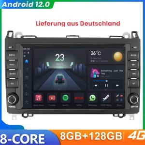 8-Kern Android 12 8+128GB Autoradio Navi Mercedes A/B-Klasse W169 Sprinter Viano - Bild 1 von 24