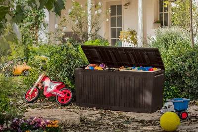 Kissenbox Keter Comfy, 270 Liter, Auflagenbox Gartenbox Kissentruhe Gartentruhe