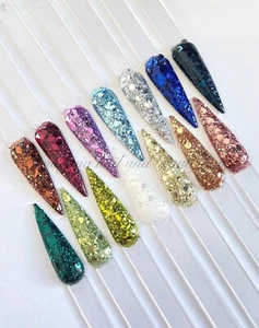5g Nail CHUNKY Festival Glitter Shiny Powder Face Eye Body Manicure Art Tools - Picture 1 of 16
