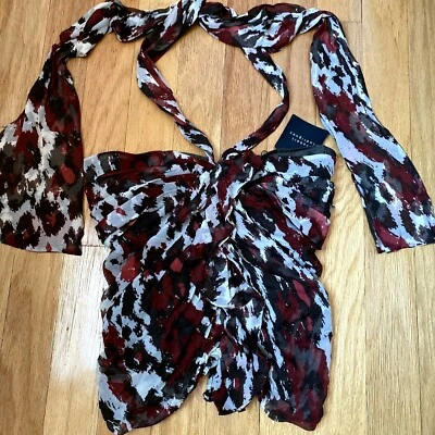 Top Robert Rodriguez Monarca Talla 4 Y2K De Colección Seda Transparente Hada Halter Animal Estampado Foto 1 de 4