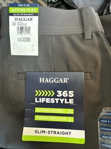 Pantalón Haggar Slim Straight 365 Lifestyle Active Flex Mecha Humedad Talla 30 X 30 - Imagen 1 de 7