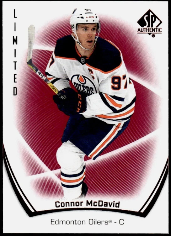 Connor McDavid Limited Red 2021-22 SP Authentic #1 NHL Card Edmonton Oilers - Image 1 of 1