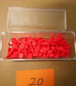 Risk Game 1993 Replacement 60 Pieces Red Army with storage container O20 - Picture 1 of 2