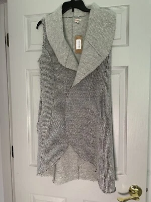 Daniel Cremieux Long Draped Open Front Vest Wool Blend Size XS NWT - Image 1 of 4