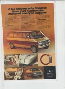 Original 1977 Dodge Sportsman Van Magazine Ad "Six Big Reasons Why..." - Picture 1 of 1