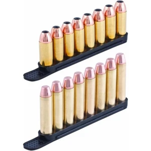 Cargador de revólver de tira rápida Tuff Products 38 357 40 velocidades 8 redondos, paquete de 2 -NEGRO - Imagen 1 de 5