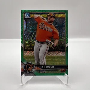 2018 D.J. Stewart Bowman Chrome Prospects Green Shimmer /99 - Picture 1 of 2