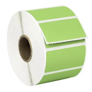ZEBRA ELTRON 2x1 COLOR 2" x 1" GREEN Direct Thermal Labels - (100) Rolls of 1300 - Picture 1 of 8