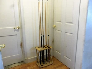 *ASSEMBLY PLANS ONLY* - Pool Cue Tournament Portable Foldable Oak Stick Stand - Picture 1 of 7