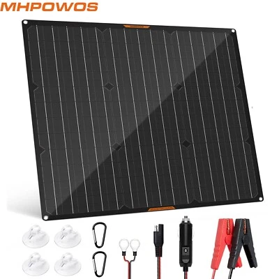 Solarmodul 12Volt 50 Watt Solar Autobatterie Ladegerät Erhaltungsladung Tragbare - Bild 1 von 4