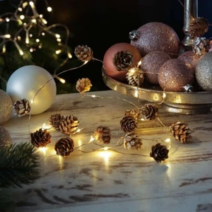 Weltbild Design LED-Lichterkette "Zapfen" 30 LEDs Timerfunktion - Bild 1 von 5