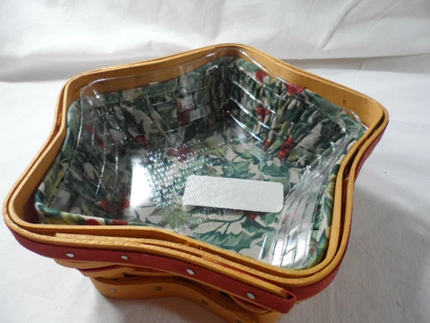Longaberger* Red LIttle Star Basket Combo Cover