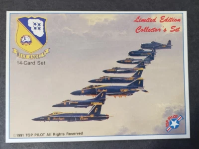 BLUE ANGELS 1991 TOP PILOT  CARD SET 14 CARD NUMBERED EDITION RARE #432 Signed - Image 1 of 4