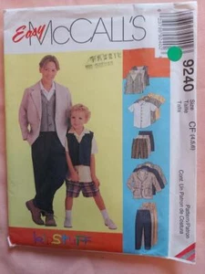 McCall's 9240 Easy Child's Jacket, Vest, Shirt, Pants & Shorts Pattern Size 4-6 - Picture 1 of 2