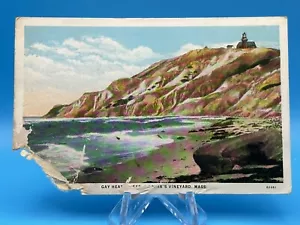Vintage Gay Head Cliffs Postcard Martha's Vineyard, MA - Early 1900s Scenic View - Picture 1 of 6
