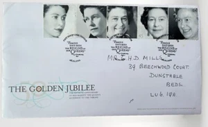 GB First Day Cover Golden Jubilee QEII Stamp 2002 Windsor Postmark - Picture 1 of 3