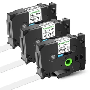 TZe251 TZ251 Black/White Label Tape 24mm For Brother P-Touch PT-D600 D610BT 3PCS - Imagen 1 de 8