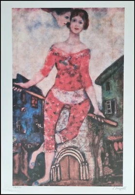 MARC CHAGALL * The Acrobats * 50 x 35 cm * signed lithograph * limited # 56/250 - Bild 1 von 4