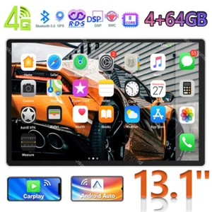 8-Core 13.1 inch Android 13 4GB+64GB Car Stereo Radio WiFi GPS Navi 2K QLED DSP - Picture 1 of 18
