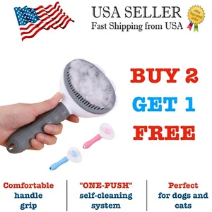 NEW 2024 Enhanced Self-Cleaning Slicker Brush for dog cat grooming Comp Rake - Picture 1 of 11