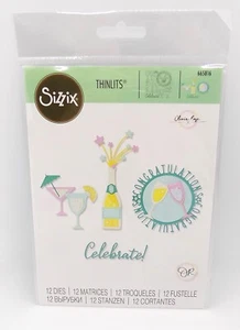 Sizzix Thinlit Metall Schneiden 12 Stanzen Set 665816 Flaschen & Gläser - NEU UVP 11,99€ - Bild 1 von 3