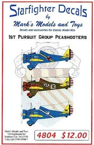 Starfighter Decals 1/48 Starfighter Decals - P-26 1st Pursuit Group - Picture 1 of 1
