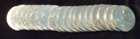 1977-D XF Kennedy Half Dollar Roll "Opened" Cover