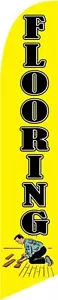 Bandera Swooper de plumas con suelo amarillo de 12 pies - SOLO BANDERA - Imagen 1 de 1
