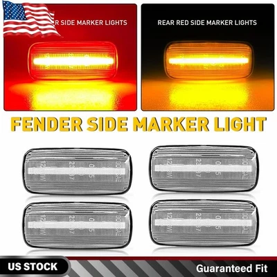 Luces de señalización laterales dobles de rueda trasera de 4 piezas para Dodge Ram 2500 HD 3500 HD 2010-2018 Foto 1 de 4