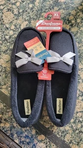 Women's DEARFOAMS Memory Foam Moccasin Slippers, Size XL (11-12) NEW with Tag - Picture 1 of 4