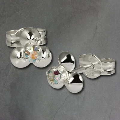 Silberdream Orecchini 6mm Cristallo Orecchini Argento Fiorellini Donna SDO530F - Immagine 1 di 4