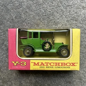MATCHBOX MODELS OF YESTERYEAR Y-3 1910 BENZ LIMOUSINE LESNEY - Picture 1 of 4