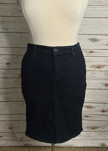 Banana Republic klassisch dunkle Waschung Denim Bleistiftrock Gr. 14 - Bild 1 von 8